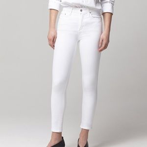 Citizens of Humanity high rise skinny white jeans